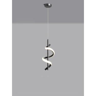 Imagem de Luminária pendente LED para ilha de cozinha, 3 cores (3000K-4500K-6000K), dimerizável, lustre para mesa de jantar, bar, escritório, moderna, com altura ajustável (preta)