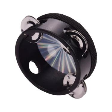 Imagem de Vroomoto Sino de mão de madeira de pandeiro radiante de 6 polegadas com braçadeiras de linha única, tambor reflexivo, instrumento de percussão, brinquedos musicais para adultos, crianças, dançar