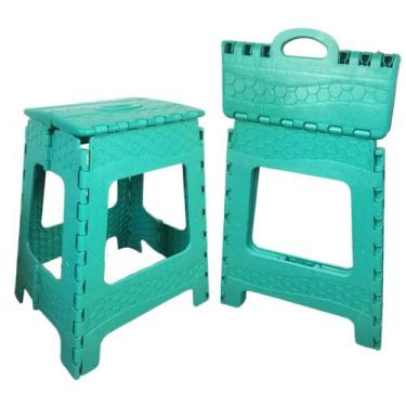 Imagem de Banqueta Dobrável Alça Transporte Fácil De Guardar - Agraplast, Verde