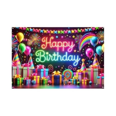 Imagem de Decoração De Banner Para Festa De Aniversário Infantil Brilhante, Supr
