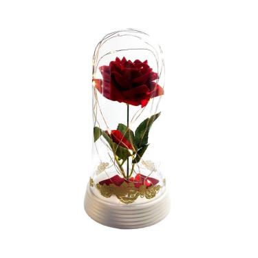 Imagem de Luminária A Rosa Encantada Com Tribais Dourados Perola