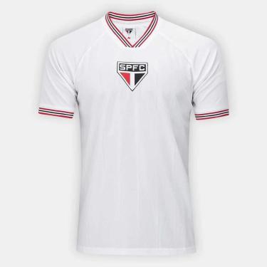 Imagem de Camiseta São Paulo Jacquard Masculino - Branco-Masculino