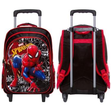 Imagem de Mochila Infantil Menino Herói Spider Man Alto Relevo Rodinha - TOYS 2U