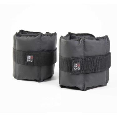 Imagem de Par Caneleira Tornozeleira de Peso 5 kg Profissional WON Preto Treinar
