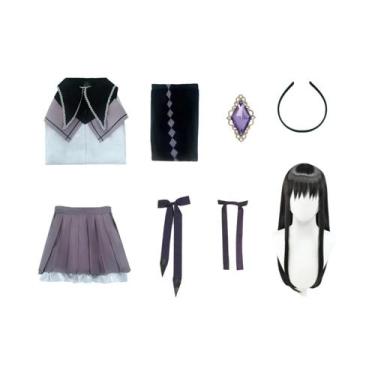 Imagem de Fantasia De Cosplay Akemi Homura Puella Magi Madoka Magica, Uniforme D