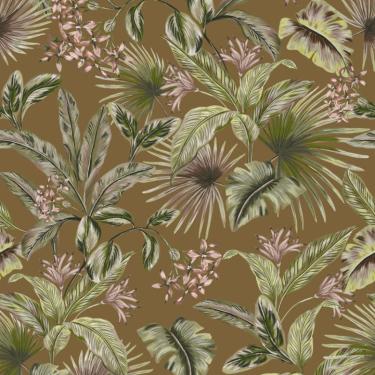 Imagem de Papel de Parede Botânica HF Folhagem Marrom 81345