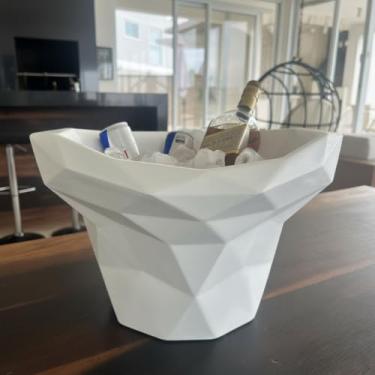 Imagem de Champanheira Design Balde De Gelo Medio Branco 7 litros para Eventos