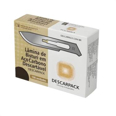 Imagem de Kit Com 100 Unidades Lamina De Bisturi Número 22 Descarpack