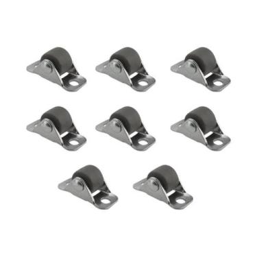 Imagem de Rodízios De Borracha Silenciosos Mini 8 Peças 0,5" Rodas Direcionais M