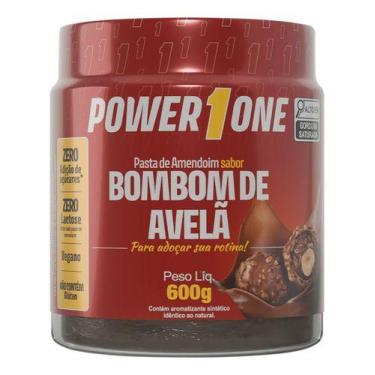Imagem de Pasta De Amendoim Bombom De Avelã 600g Powerone Sem Açúcar