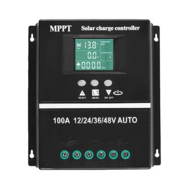 Imagem de Controlador De Carga Solar MPPT 100A Com LCD 12/24/36/48V E Porta De C