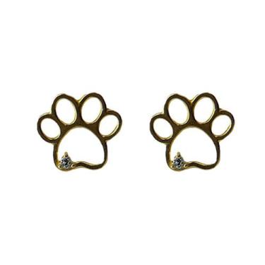 Imagem de Brinco em Ouro 18k Patinha com Diamantes - Joia Exclusiva - Justino Ri