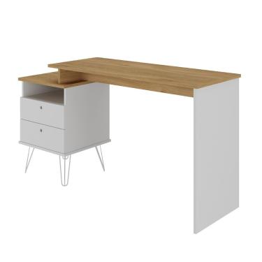 Imagem de Escrivaninha Com 2 Gavetas Barcelona Olmo Branco