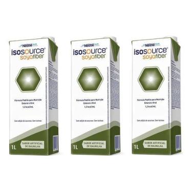 Imagem de Kit 3 Isosource Soya Fiber 1.2 Baunilha Tetra 1 Litro Nestle - Nestlé,