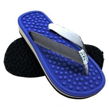 Imagem de Chinelo Anabela Feminino Mundo Flex 812 Azul-Feminino