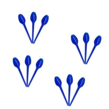 Imagem de Colher cropac sobremesa festa (azul) 20x50 unid, Azul