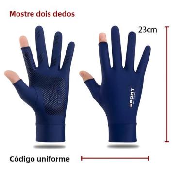 Imagem de Luvas Unissex De Verão Em Seda Gelada Para Pesca E Ciclismo, Com Prote