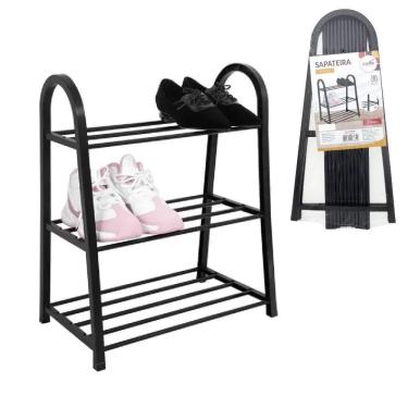 Imagem de Sapateira Organizadora Industrial Prateleira Porta Sapatos Tenis 3 Andares 9 Pares Lavanderia Closet