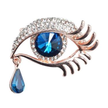 Imagem de Broche AIMPLANACT Lágrimas de Anjo Olho Cristal 5x4,5 cm