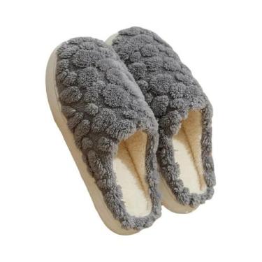 Imagem de Pantufas Unissex De Inverno Quentes E Confortáveis Com Sola Antiderrap