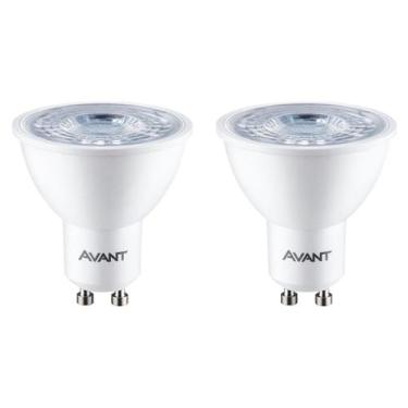 Imagem de 2 Lâmpada Led Dicróica GU10 Amarela 3000K MR16 4,8W Bivolt - Avant