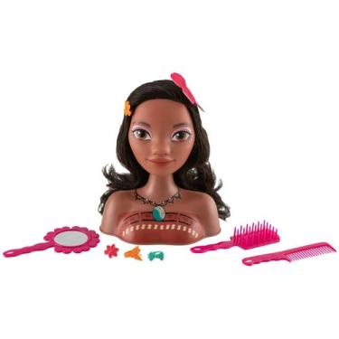 Imagem de Brinquedo Infantil Boneca Moana Busto Maqueie, Faça Penteados Cotiplas