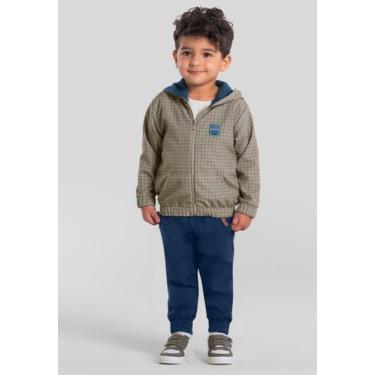 Imagem de Jaqueta infantil menino xadrez Mundi, 2, Marrom