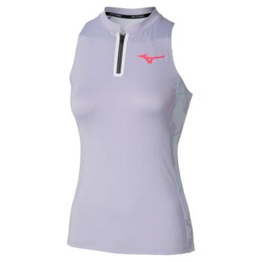 Imagem de Regata de Tennis Mizuno Print Tank Feminina, Azul, GG