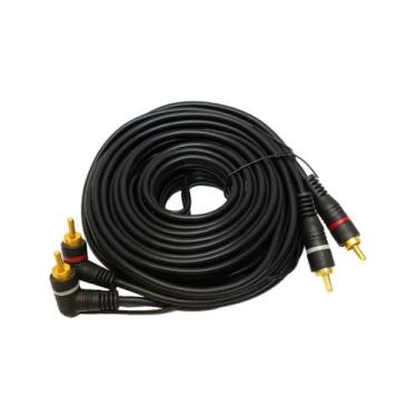 Imagem de Cabo Rca 5 Metros Emborrachado Para Modulo Amplificador - MULTILASER