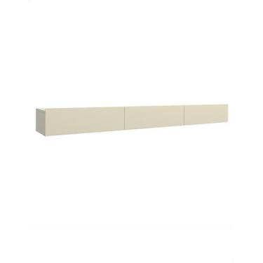 Imagem de Nicho Aparador Prateleira Nobre 3 Gavetas 202 cm Off White - LacaMel