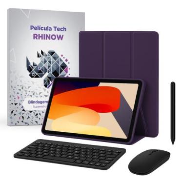 Imagem de Kit Capa Azul Escuro Slim para Xiaomi Redmi Pad SE 11": Película de vi