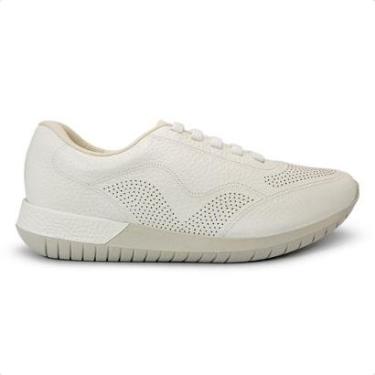 Imagem de Tênis Usaflex Feminino em Couro Cadarço Elástico Casual AH1721-Feminino