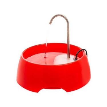 Imagem de Fonte Aqua Mini Amicus para Cães e Gatos Vermelha Bivolt, Vermelho