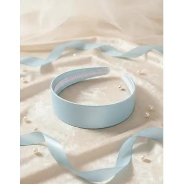 Imagem de Tiara Arquinho Cinderela Ella Diadema Infantil Seda Azul - Baby Plush,