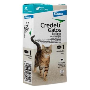 Imagem de Antipulgas Elanco Credeli 48mg para Gatos de 2,1kg a 8Kg 1 Comprimido