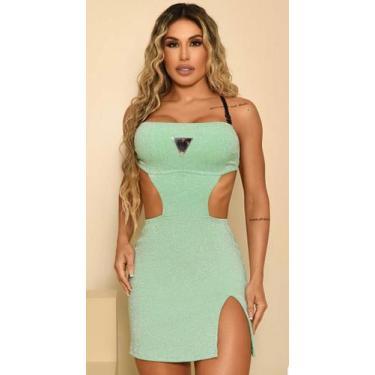 Imagem de Vestido shine time maria gueixa, M, Verde