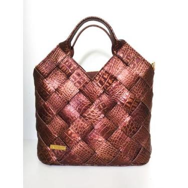 Imagem de Bolsa Couro Tote Média Trançada - Karine Riboli