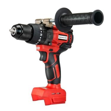 Imagem de Furadeira sem fio compatível com baterias Milwaukee M18, mandril de bloqueio automático de metal de 1/5.1 cm, torque máximo de 150 Nm, 2 velocidades variáveis 20 + 3 posições, furadeira/chave