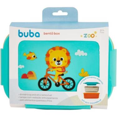 Imagem de Bento Box Infantil com Divisoria Lancheira Escolar Marmita - Buba, Leã