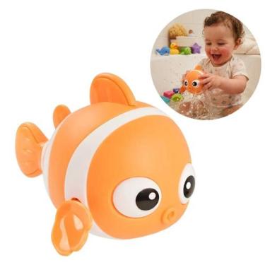 Imagem de Brinquedo de banho bebê peixinho palhaço pimpolho corda nada