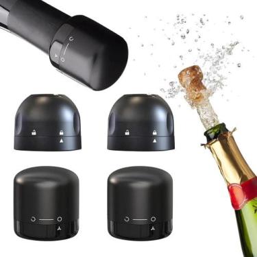 Imagem de Tampa Rolha para Garrafa de Vinho Champanhe À Vacuo Pressão - SENHOR E