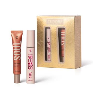 Imagem de Kit Máscara Cílios Volumaço e Blush Líquido 15ml Eudora Soul