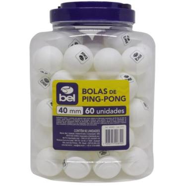 Imagem de Bola de PING PONG Branca 40MM Tam.oficial POTE60 - Belfix