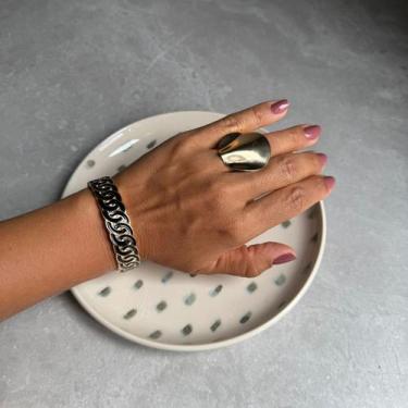 Imagem de Bracelete Corrente Esmaltado Dourado COR:PRETO - Nilza Biju, Preto