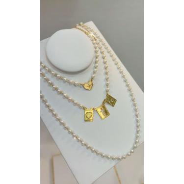 Imagem de Conjunto 3 peças colar perola - Acessorios