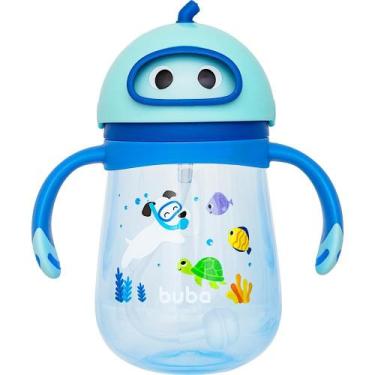 Imagem de Copo Infantil Mergulho com Alça e Canudo 300ml - Buba