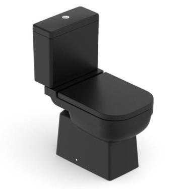 Imagem de Kit Bacia com Caixa Acoplada Assento Termofixo Elite Celite Preto/Matt