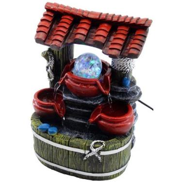 Imagem de Fonte De Água Decorativa Resina Cascata 4 Quedas 5273 Bivolt - All Con