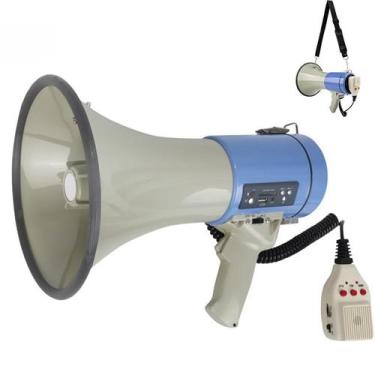 Imagem de Megafone B S 50W Entrada para Cartão SD e AUX - Azul Cinza