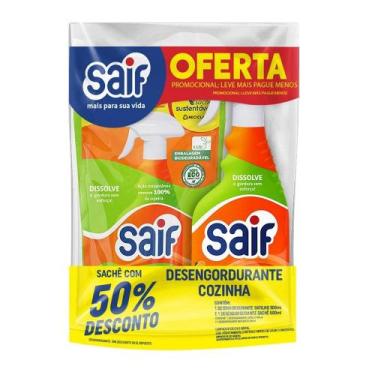 Imagem de Desengordurante Saif 500ml Spray + Refil 500ml
